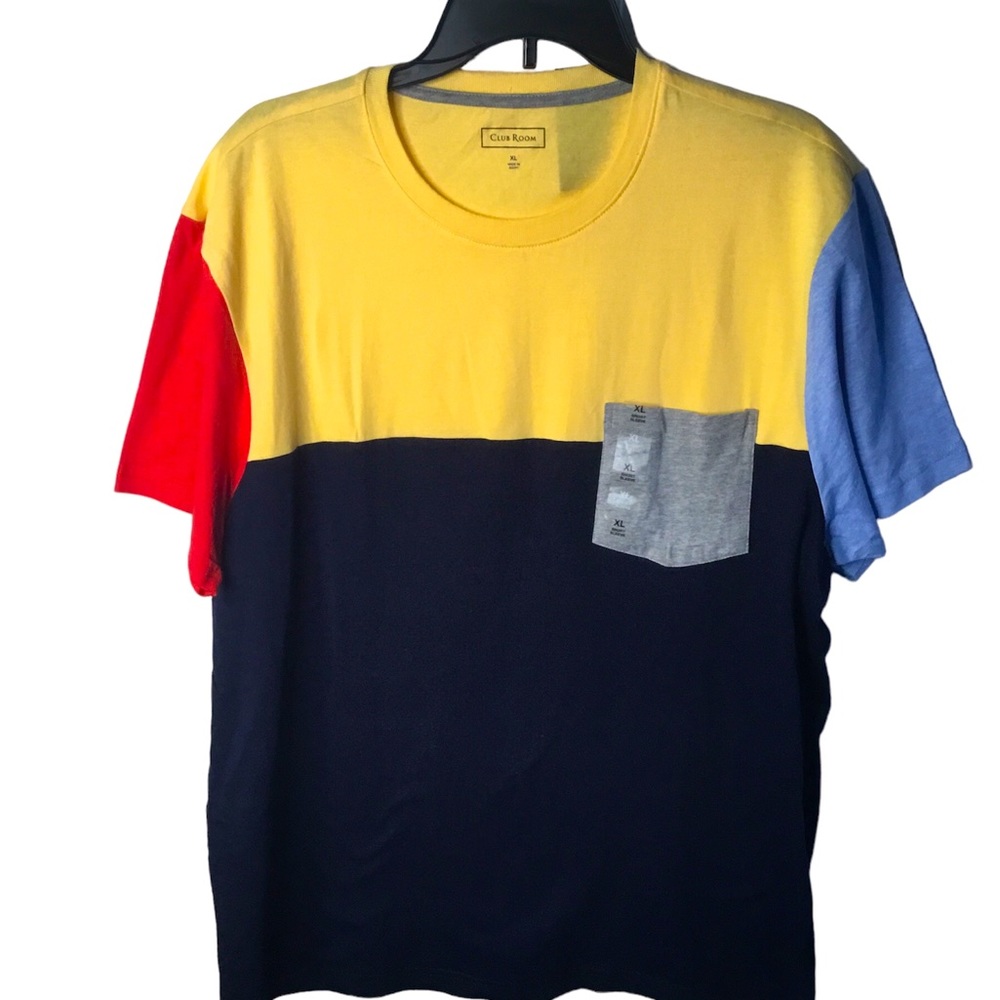 Club Room Men’s Colorblock T-Shirt. Size XL. NWT
